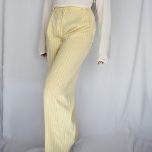 Cream Pinstripe Trousers
